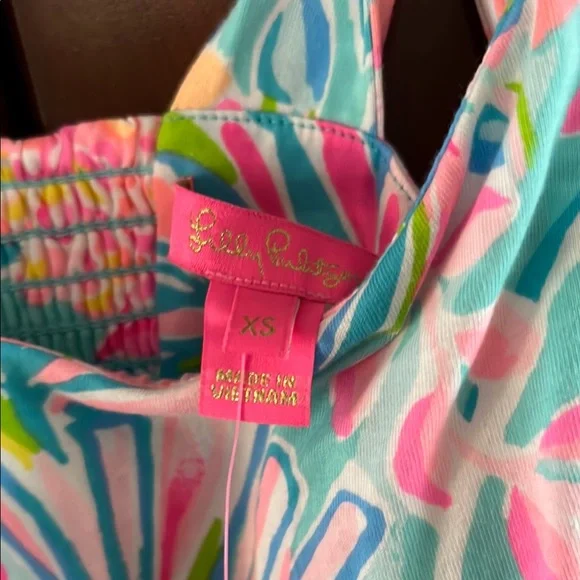 Tropical Floral Lilly Pulitzer NWT BOW STRAP Dress XS - Picture 2 of 3
